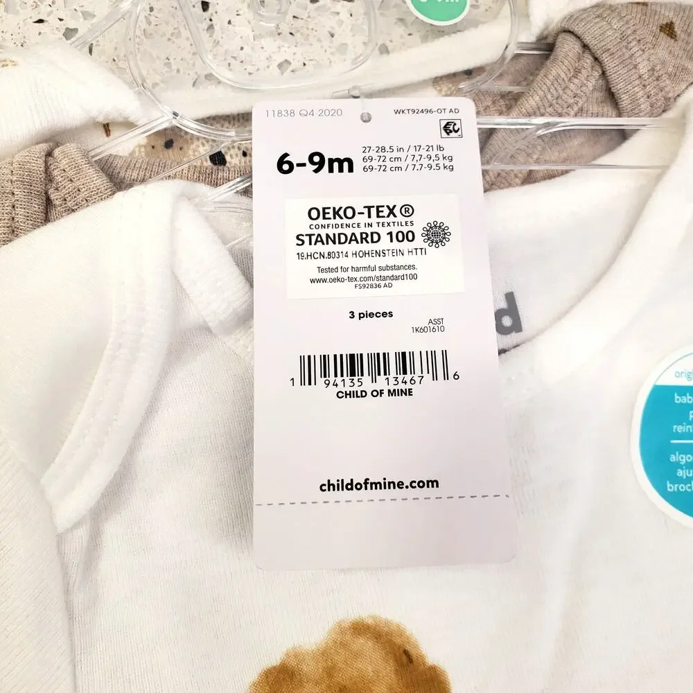 Carters Baby Boy Koala Body Suit 3 Piece 6-9 Months NEW Cotton
